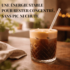 Café adaptogène LUME glacé, énergie stable et concentration durable sans pic ni chute, rituel bien-être au quotidien.